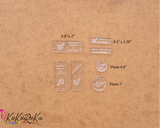 1" (2.5 cm) Acrylic button labels for handmade goods 50 pcs
