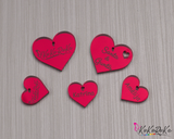 Acrylic wedding heart scatter  decor, knitting, labeling, confetti