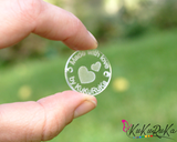 1" (2.5 cm) Acrylic button labels for handmade goods 50 pcs