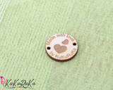1" (2.5 cm) Wooden button labels for handmade goods 50 pcs