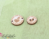 0.8" (2 cm) Wooden button labels for handmade goods 50 pcs