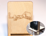 Personalized wooden phone stand