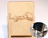 Personalized wooden phone stand
