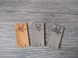 1"x2" (2.5x5 cm) Leather labels for handmade goods 50 pcs