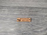 0.4"x1.38" (1x3.5 cm) Leather labels for handmade goods 50 pcs