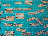 0.4"x1.38" (1x3.5 cm) Leather labels for handmade goods 50 pcs