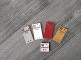 1"x2" (2.5x5 cm) Leather labels for handmade goods 50 pcs