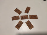 0.8"x1.57" (2x4 cm) Leather labels for handmade goods 50 pcs
