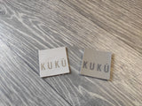 0.8"x1.57" (2x4 cm) Leather labels for handmade goods 50 pcs
