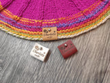 1"x2" (2.5x5 cm) folded Leather labels with metal rivet 50 pieces