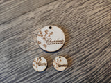 1" (2.5 cm) Wooden button labels for handmade goods 50 pcs