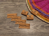 0.8"x1.57" (2x4 cm) Leather labels for handmade goods 50 pcs