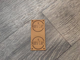 1"x2" (2.5x5 cm) Leather labels for handmade goods 50 pcs