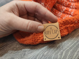 1"x2" (2.5x5 cm) Leather labels for handmade goods 50 pcs