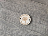 1" (2.5 cm) Wooden button labels for handmade goods 50 pcs