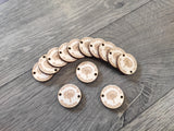 1" (2.5 cm) Wooden button labels for handmade goods 50 pcs