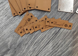 0.4"x1.38" (1x3.5 cm) Leather labels for handmade goods 50 pcs