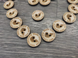 0.8" (2 cm) Wooden button labels for handmade goods 50 pcs