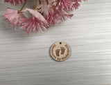 1" (2.5 cm) Wooden button labels for handmade goods 50 pcs