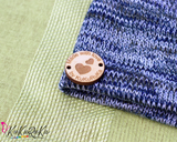 1" (2.5 cm) Wooden button labels for handmade goods 50 pcs