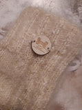 1" (2.5 cm) Wooden button labels for handmade goods 50 pcs
