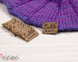 1"x1" (2.5x2.5 cm) Leather labels for handmade goods 50 pcs