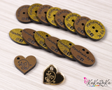 1" (2.5 cm) Mirror acrylic button labels for handmade goods 50 pcs