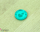 1" (2.5 cm) Mirror acrylic button labels for handmade goods 50 pcs