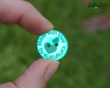 0.8" (2 cm) Mirror acrylic button labels for handmade goods 50 pcs