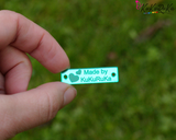 0.4"x1.38" (1x3.5 cm) Mirror acrylic labels for handmade goods 50 pcs