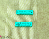 0.4"x1.38" (1x3.5 cm) Mirror acrylic labels for handmade goods 50 pcs
