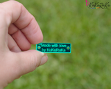 0.4"x1.38" (1x3.5 cm) Mirror acrylic labels for handmade goods 50 pcs
