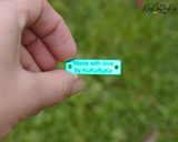 0.4"x1.38" (1x3.5 cm) Mirror acrylic labels for handmade goods 50 pcs