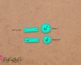 1" (2.5 cm) Mirror acrylic button labels for handmade goods 50 pcs