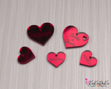 Acrylic wedding heart scatter  decor, knitting, labeling, confetti