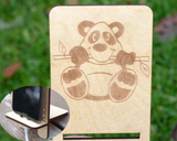 Personalized wooden phone stand