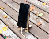 Personalized wooden phone stand