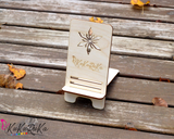 Personalized wooden phone stand