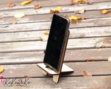 Personalized wooden phone stand