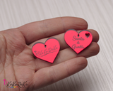 Acrylic wedding heart scatter  decor, knitting, labeling, confetti