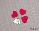 Acrylic wedding heart scatter  decor, knitting, labeling, confetti
