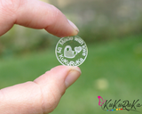 0.8" (2 cm) Acrylic button labels for handmade goods 50 pcs