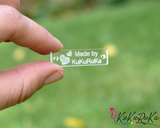 0.4"x1.38" (1x3.5 cm) Acrylic labels for handmade goods 50 pcs