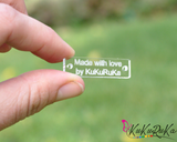 0.4"x1.38" (1x3.5 cm) Acrylic labels for handmade goods 50 pcs