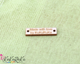 0.4"x1.38" (1x3.5 cm) Wooden labels for handmade goods 50 pcs