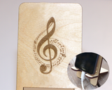Personalized wooden phone stand