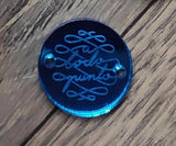 1" (2.5 cm) Mirror acrylic button labels for handmade goods 50 pcs