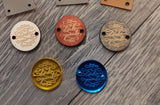 0.8" (2 cm) Acrylic button labels for handmade goods 50 pcs