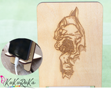 Personalized wooden phone stand