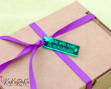 0.4"x1.38" (1x3.5 cm) Mirror acrylic labels for handmade goods 50 pcs